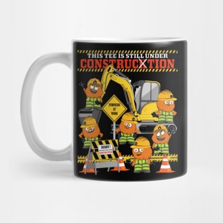 This tee is still under construction backhoe Truck Kids Mug